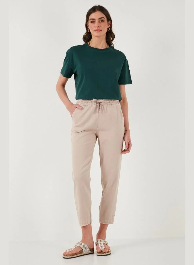 ليلا بنطلون نسائي ليلا قطن خصر عادي مقاس عادي أرجل مستقيمة