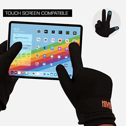 HIVER Womens Waterproof Gloves with Touchscreen Winter Gloves for Cold Weather Snow Minus Degrees for Trekking, Travelling (Large, Black) - Image 5