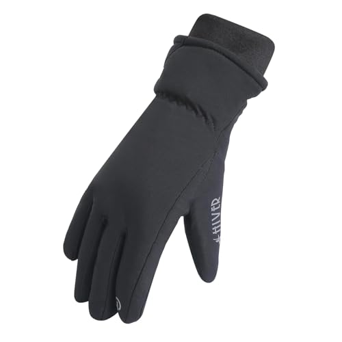 HIVER Womens Waterproof Gloves with Touchscreen Winter Gloves for Cold Weather Snow Minus Degrees for Trekking, Travelling (Large, Black) - Image 3