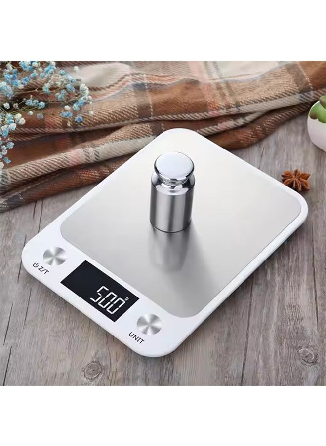 Food Digital Kitchen Scale, Multifunction Scale Measures in Grams and oz for Cooking Baking, 1g/0.1oz Precise Graduation,High Precision Electronic Scale with LCD Display（Black，10Kg/1g）