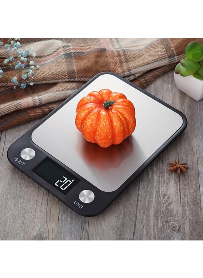 Food Digital Kitchen Scale, Multifunction Scale Measures in Grams and oz for Cooking Baking, 1g/0.1oz Precise Graduation,High Precision Electronic Scale with LCD Display（Black，10Kg/1g）