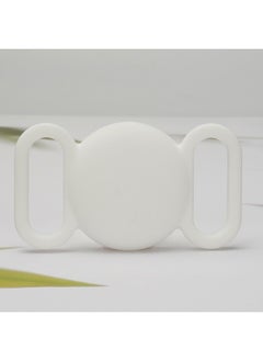 Product Suitable For Apple Airtag Case Apple Airtag Binaural Pet Tracker Case Waterproof-Color:White OPP Bag-Applicable Model:Apple AirTag Locator Collar Case