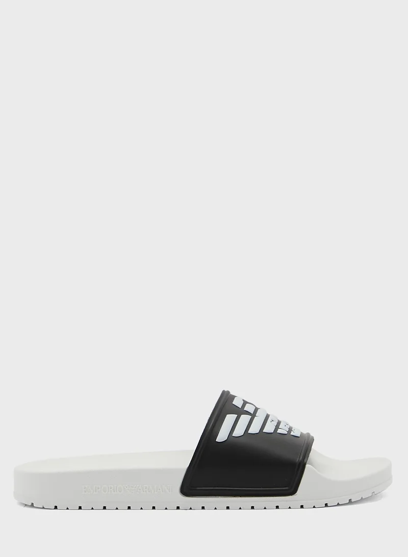 EMPORIO ARMANI Embossed Logo Slides