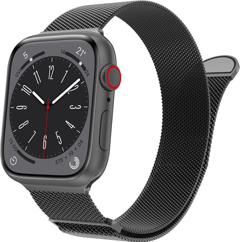 XST Compatible for Apple Watch Band 38mm 40mm 41mm 42mm 44mm 45mm 46mm 49mm Stainless Steel Mesh Loop Wristband Strap Compatible with iWatch Ultra Series 11/10/9/8/7/6/5/4/3/2/1/SE Multi Color - Image 1