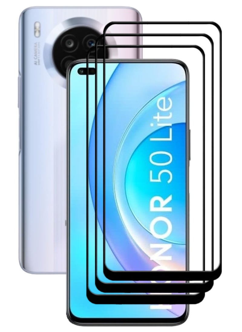 ACLIX 3 Pieces Antistatic ESD Dustproof Premium Quality High Definition Tempered Glass Screen Protector Designed For Honor 50 Lite - Image 1