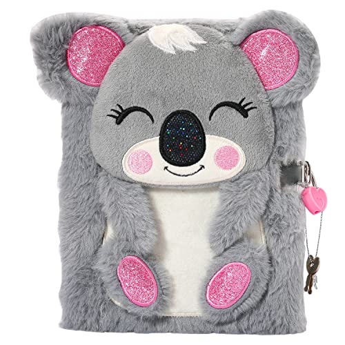 YOYTOO Koala Diary for Girls with Lock Plush Koala Toys Gift for Teen Girls Kids Koala Writing Journal Notebook Birthday Gifts for Little Girls Ages 5 6 7 8 9 1012 Year Old - Image 1