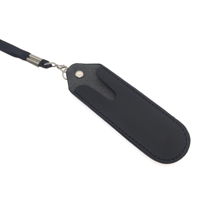 Zittop Faux Leather Pouch Case Necklace Lanyard - Black - Image 4