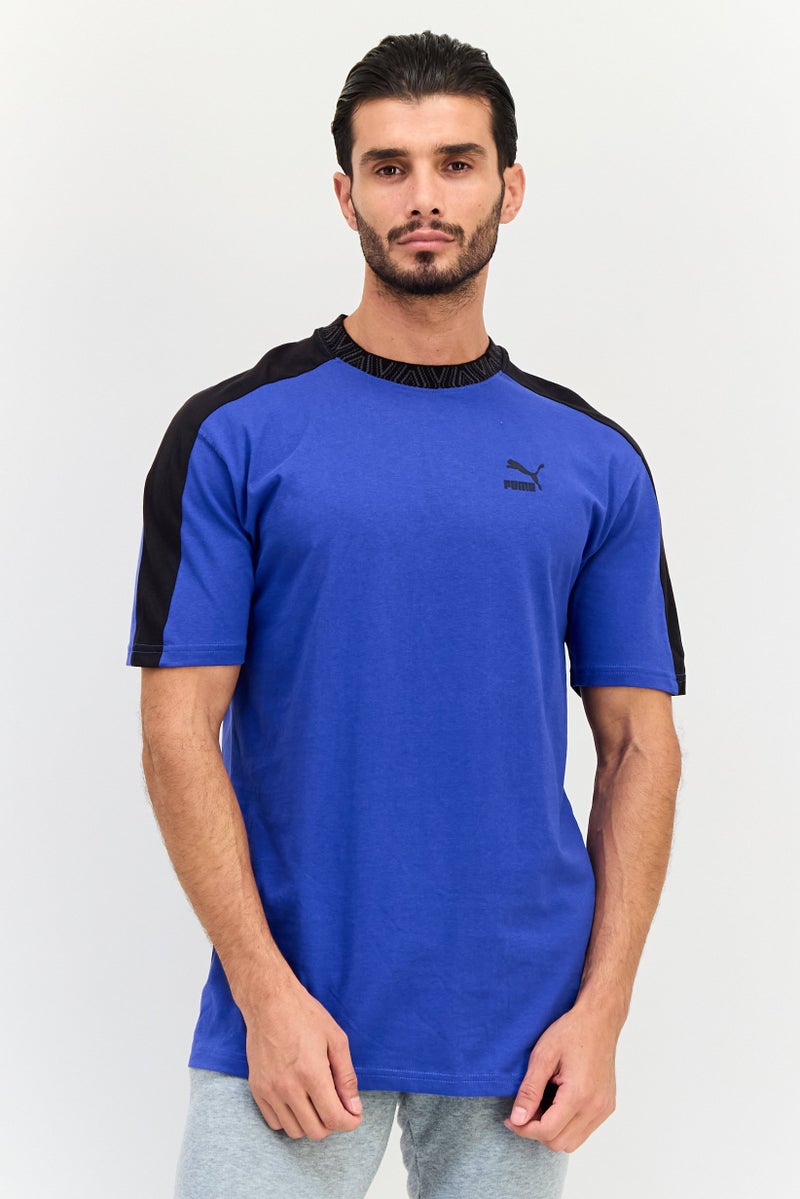 PUMA تي شيرت رياضي للرجال بأكمام قصيرة، خارجي، أزرق - Image 1