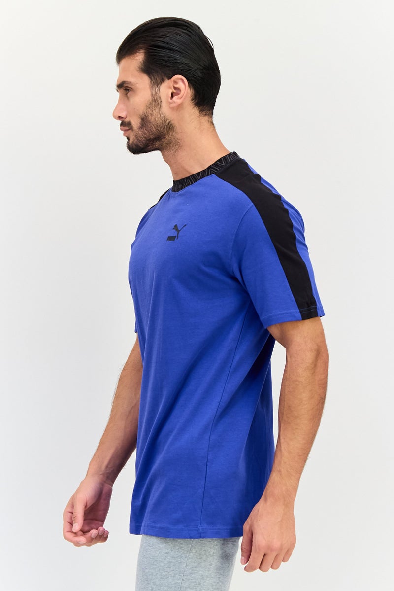 PUMA تي شيرت رياضي للرجال بأكمام قصيرة، خارجي، أزرق - Image 2