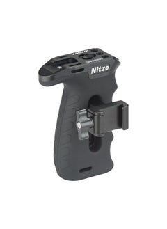 Ergonomic Side Handle with NATO Calmp, Rubberized Aluminum Left/Right Side Handle, Up and Down Adjustable NATO Side Handle for Camera and Monitor Rigs - PA29C