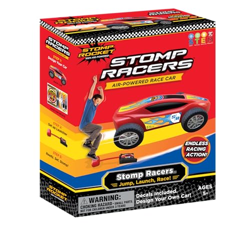 Stomp Rocket Stomp Racers Air Powered Race Cars by Stomp Rocket Single Racer Pack  Dueling Stomp Racers Toy Car Launcher  Fun Backyard Outdoor  Indoor MultiPlayer Kids Toys Gifts for Boys Girls  Toddlers - Image 1