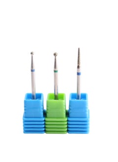 MZCMSL 3PCS Cuticle Clean Carbide Nail Drill Bit Diamond Rotary Burrs Electric Nail File For Manicure Pedicure Tools 