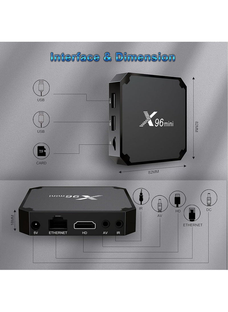 Generic - Android 11.0 TV Box, X96 Mini Amlogic S905W2 Quad Core RAM 2GB ROM 16GB Dual WiFi 2.4G/5.8G 4K HDR Smart Android 11.0 Media Player TV Box - Image 1