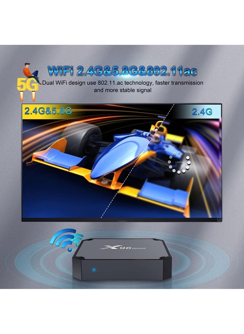 Generic - Android 11.0 TV Box, X96 Mini Amlogic S905W2 Quad Core RAM 2GB ROM 16GB Dual WiFi 2.4G/5.8G 4K HDR Smart Android 11.0 Media Player TV Box - Image 1