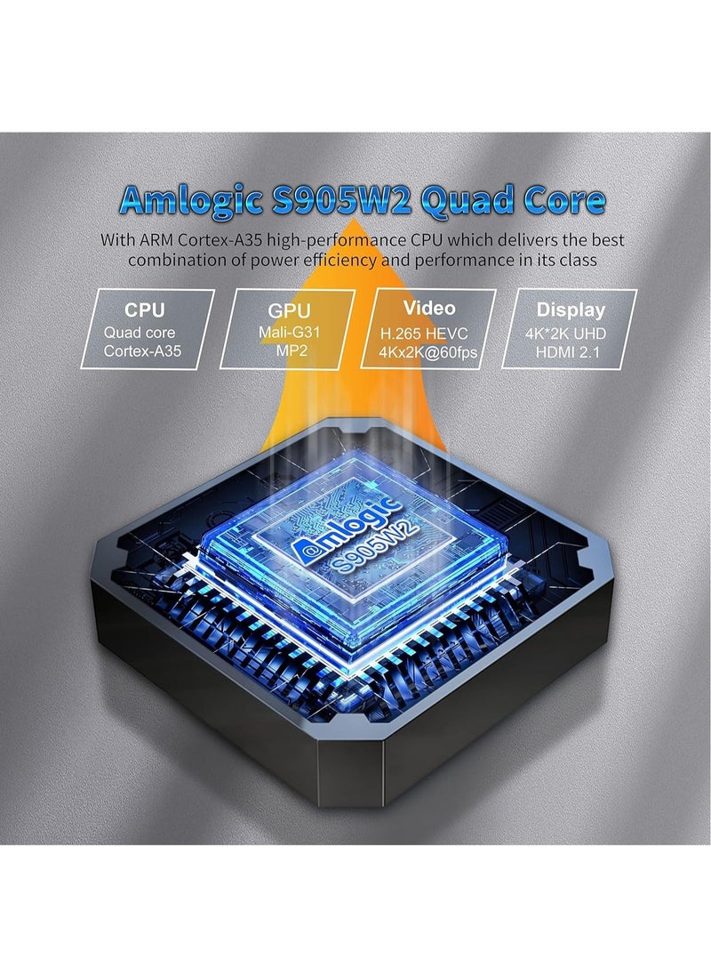 Generic - Android 11.0 TV Box, X96 Mini Amlogic S905W2 Quad Core RAM 2GB ROM 16GB Dual WiFi 2.4G/5.8G 4K HDR Smart Android 11.0 Media Player TV Box - Image 1
