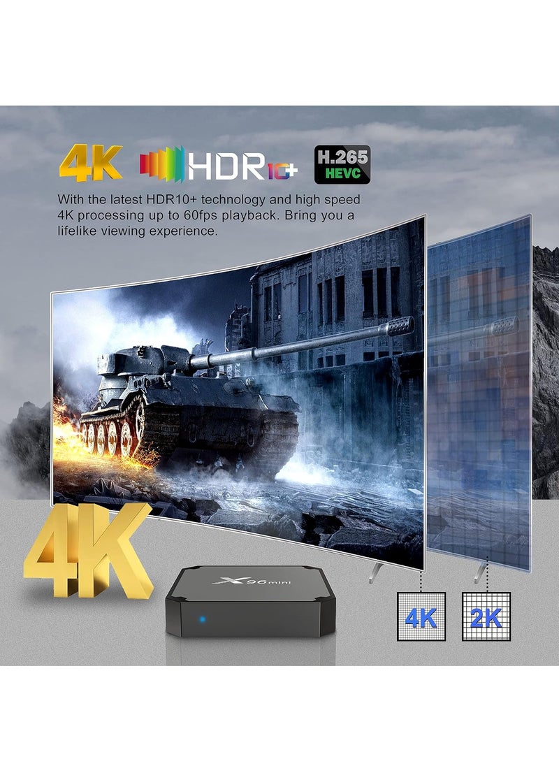 Generic - Android 11.0 TV Box, X96 Mini Amlogic S905W2 Quad Core RAM 2GB ROM 16GB Dual WiFi 2.4G/5.8G 4K HDR Smart Android 11.0 Media Player TV Box - Image 1