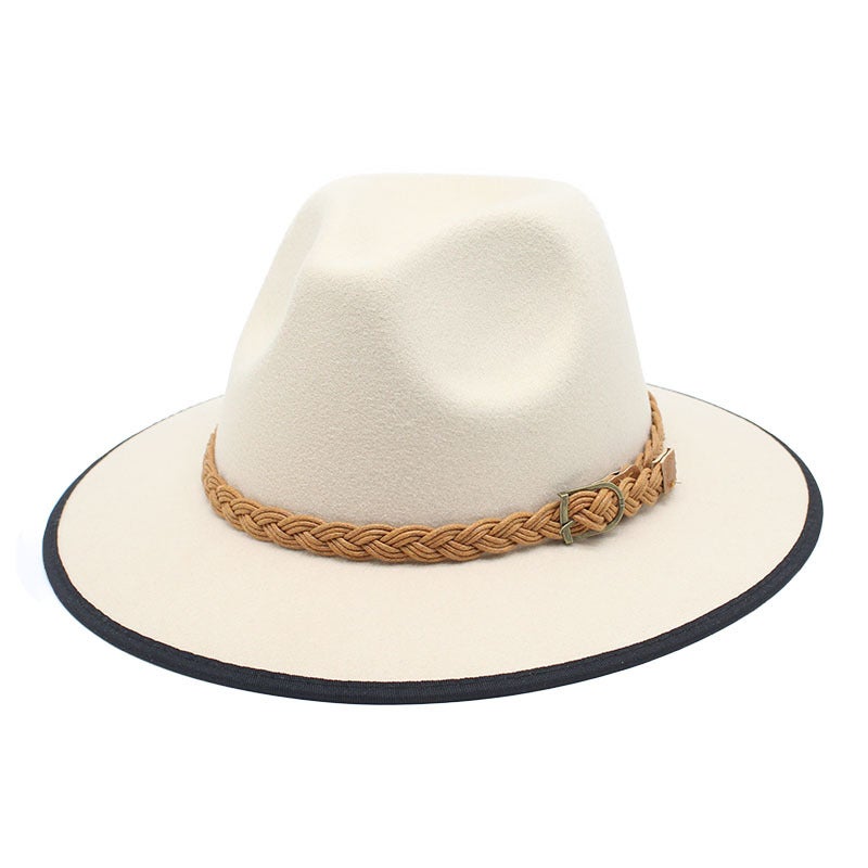 New British-style Army Green Top Hat British Retro Jazz Hat Men''s Korean-style All-match Wool Women''s Hat - Image 3