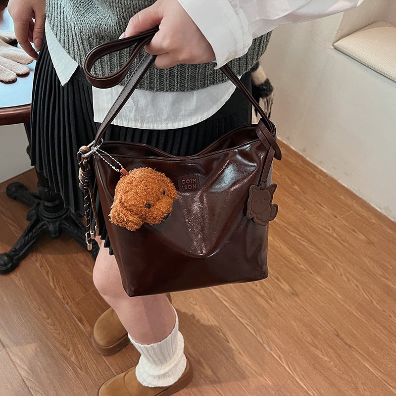 Autumn Vintage Large Capacity Bag Women'S Bag Fashion All-Match One-Shoulder Underarm Bag High-End Bucket Bag - Image 3