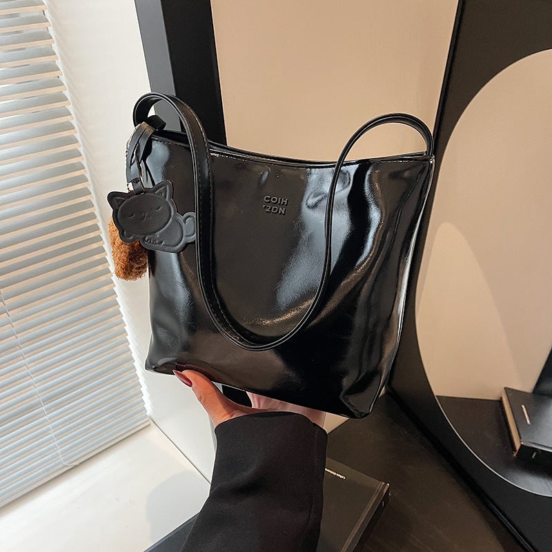 Autumn Vintage Large Capacity Bag Women'S Bag Fashion All-Match One-Shoulder Underarm Bag High-End Bucket Bag - Image 1