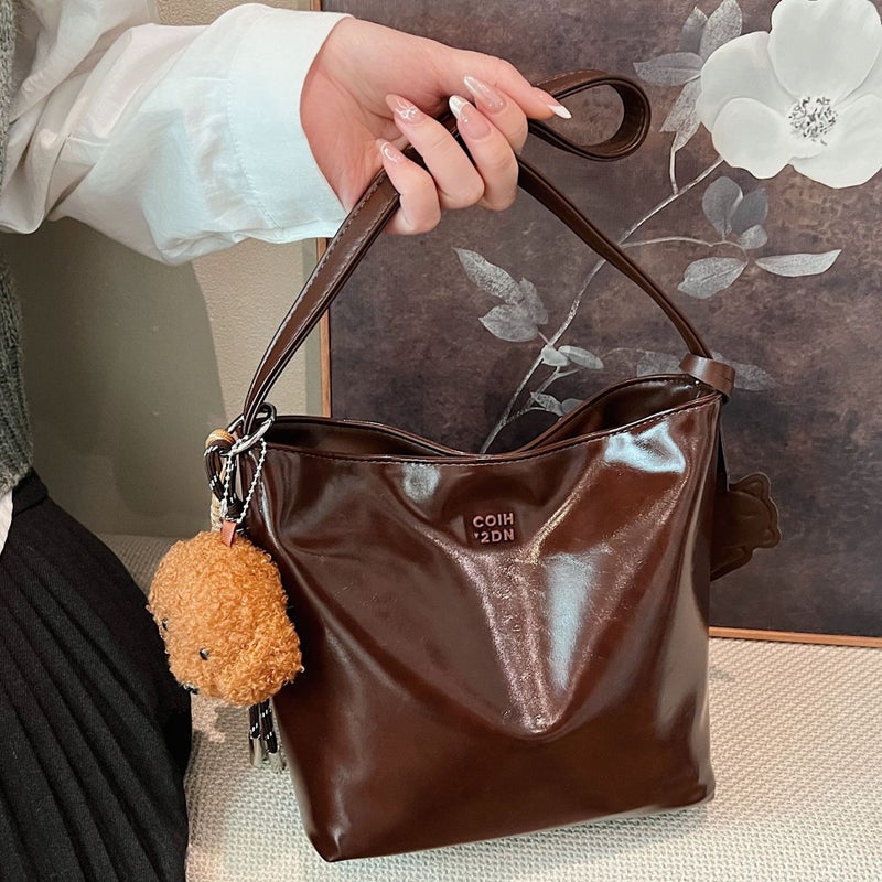 Autumn Vintage Large Capacity Bag Women'S Bag Fashion All-Match One-Shoulder Underarm Bag High-End Bucket Bag - Image 2