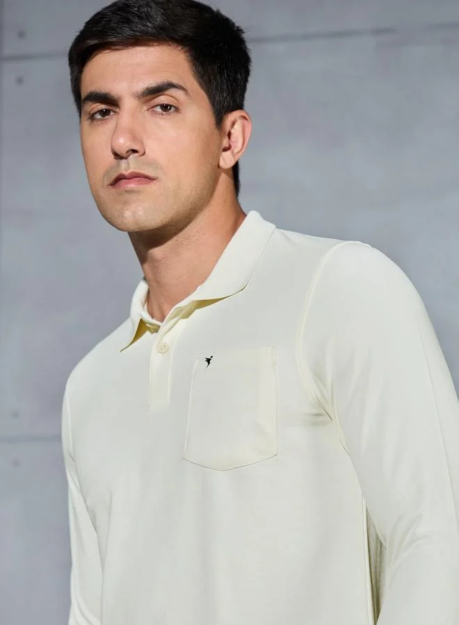 Technosport Technosport Solid Polo T-Shirt with Pocket Detail