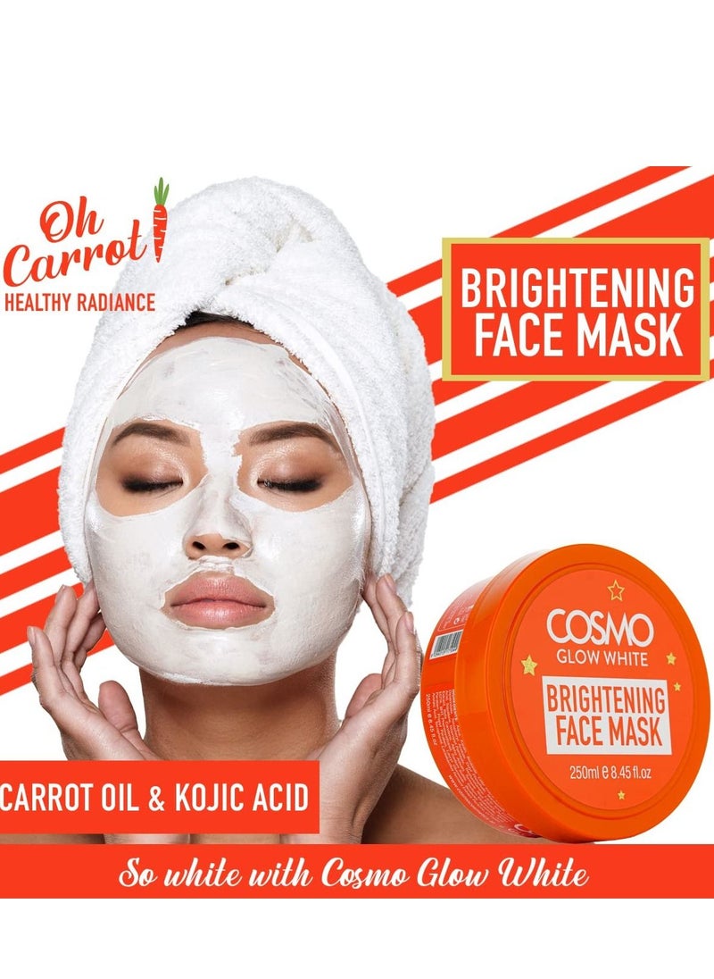 COSMO - Cosmo Glow White Brightening Face Mask 250ml, Skin Care, Soothing and Moisturizing, Skin-brightening Mask, For Men and Women - Image 1