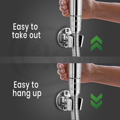 Kinik Multi Purpose Round Fix Wall Mounted Brass Hook | Chrome Plated Holder for Faucet, Health Faucet & Hand Shower - Image 3
