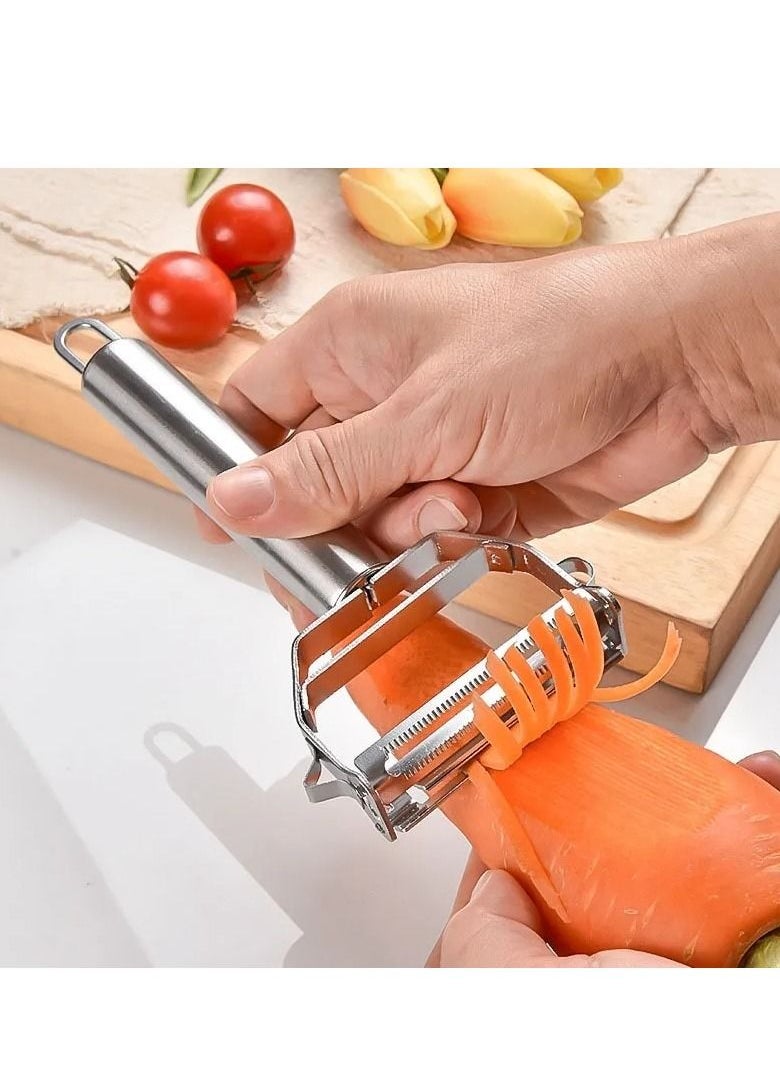 MtjrNet - 4 in 1 Vigrables & Friuets Peeler Cutter Slicer Double Sided Blade - Multi Ketchen Daily Use - Image 1