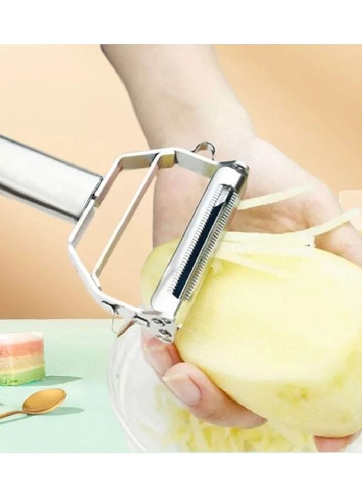 MtjrNet - 4 in 1 Vigrables & Friuets Peeler Cutter Slicer Double Sided Blade - Multi Ketchen Daily Use - Image 1