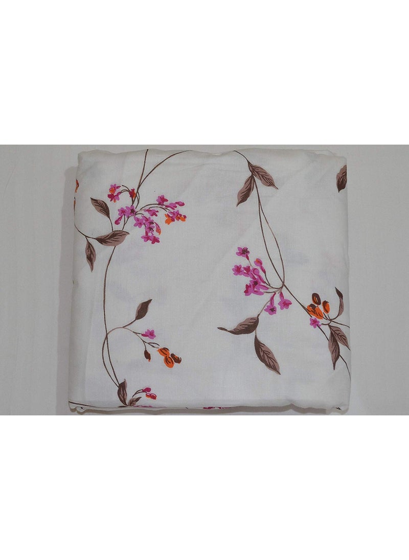 Trademark - LAVISH STREET Home Linen Cotton Malmal Floral Single Dohar (Pink, 58 X 90 Inch) - Image 1