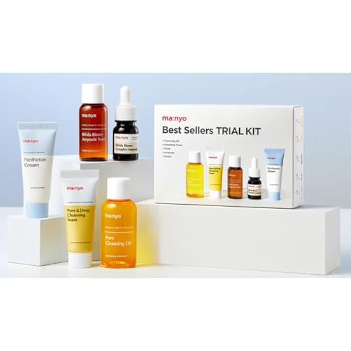 MA:NYO Best Sellers Kit | Travel size Trial & Gift Set | Pure Cleansing Oil, Pure Cleansing Foam, Bifida Biome Ampoule, Bifida Biome Toner, Panthetoin Cream | Korean Skin Care, Skin Repair Solution - Image 3