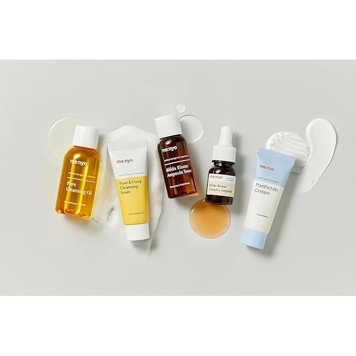 MA:NYO Best Sellers Kit | Travel size Trial & Gift Set | Pure Cleansing Oil, Pure Cleansing Foam, Bifida Biome Ampoule, Bifida Biome Toner, Panthetoin Cream | Korean Skin Care, Skin Repair Solution - Image 2