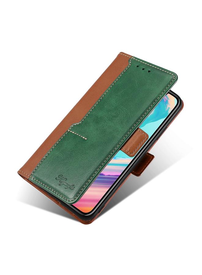 S-TOP Case For OPPO Reno6 5G Contrast Color Side Buckle Leather Phone Case - Image 3