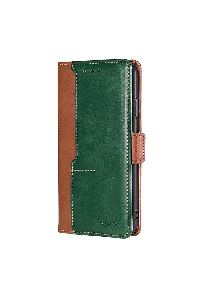 S-TOP Case For OPPO Reno6 5G Contrast Color Side Buckle Leather Phone Case - Image 2