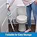RMS Toilet Safety Frame Rail Folding Portable Bathroom Toilet Safety Rails Handrail Toilet Bars with Adjustable Height White - Image 4