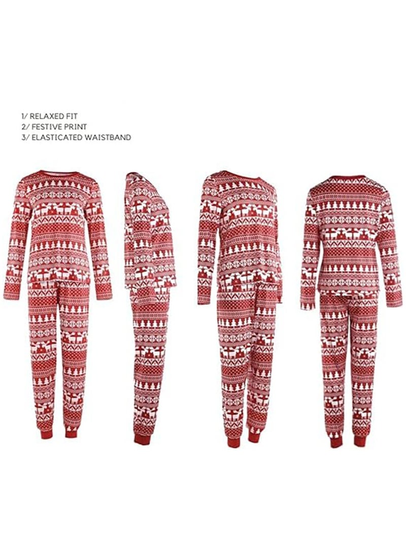 Children's Family Matching Pajamas Vacation Suits Long Sleeves Parent-Child Pajamas Home Clothes Suitable for Women Men Children and Pets (Kids) - Image 2