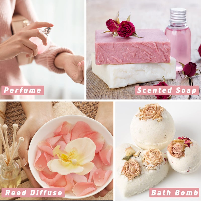 ESSLUX Rose Essential Oil 100ml (3.3 Fl Oz), ESSLUX Aromatherapy Essential Oils for Diffuser, Massage, Soap, Candle Making, Home Fragrance - Image 4