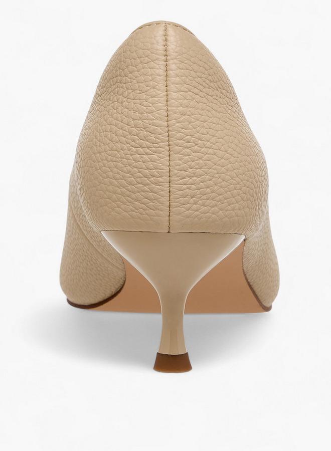 ايل حذاء نسائي بكعب رفيع مزين بشعار - Image 5