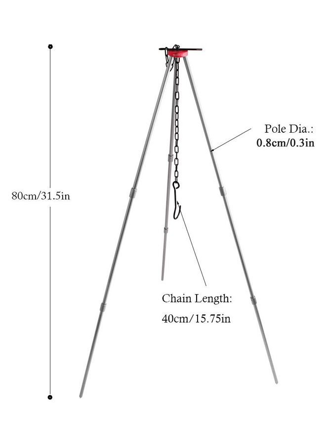 NIBEMINENT Portable Outdoor Camping Marching Pot Campfire Tripod  - Image 2