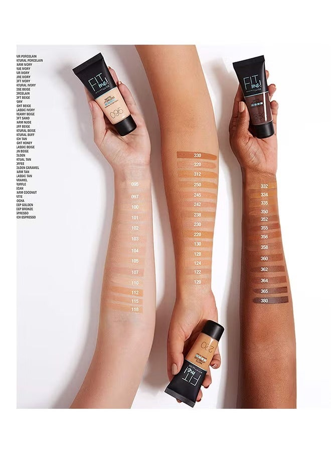 MAYBELLINE NEW YORK - Maybelline Fit Me Matte + Poreless Foundation Normal To Oily With Clay - 220 Natural Beige - Image 1