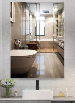 GoldenLike Bathroom Mirror,Wall Mirror Self Adhesive Full Length Mirror Modern Large Hanging Dressing Mirror Wall Mounted Vanity Makeup Mirror For Bathroom Vanity Living Room(Lhj-151-70X90)  - Image 2