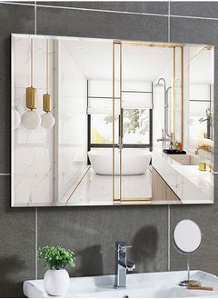 GoldenLike Bathroom Mirror,Wall Mirror Self Adhesive Full Length Mirror Modern Large Hanging Dressing Mirror Wall Mounted Vanity Makeup Mirror For Bathroom Vanity Living Room(Lhj-151-70X90)  - Image 1