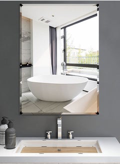 GoldenLike Bathroom Mirror,Wall Mirror Self Adhesive Full Length Mirror Modern Large Hanging Dressing Mirror Wall Mounted Vanity Makeup Mirror For Bathroom Vanity Living Room(Lhj-151-70X90)  - Image 3