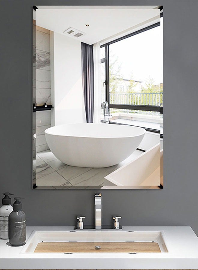 GoldenLike Bathroom Mirror,Wall Mirror Self Adhesive Full Length Mirror Modern Large Hanging Dressing Mirror Wall Mounted Vanity Makeup Mirror For Bathroom Vanity Living Room(Lhj-151-70X90)  - Image 3