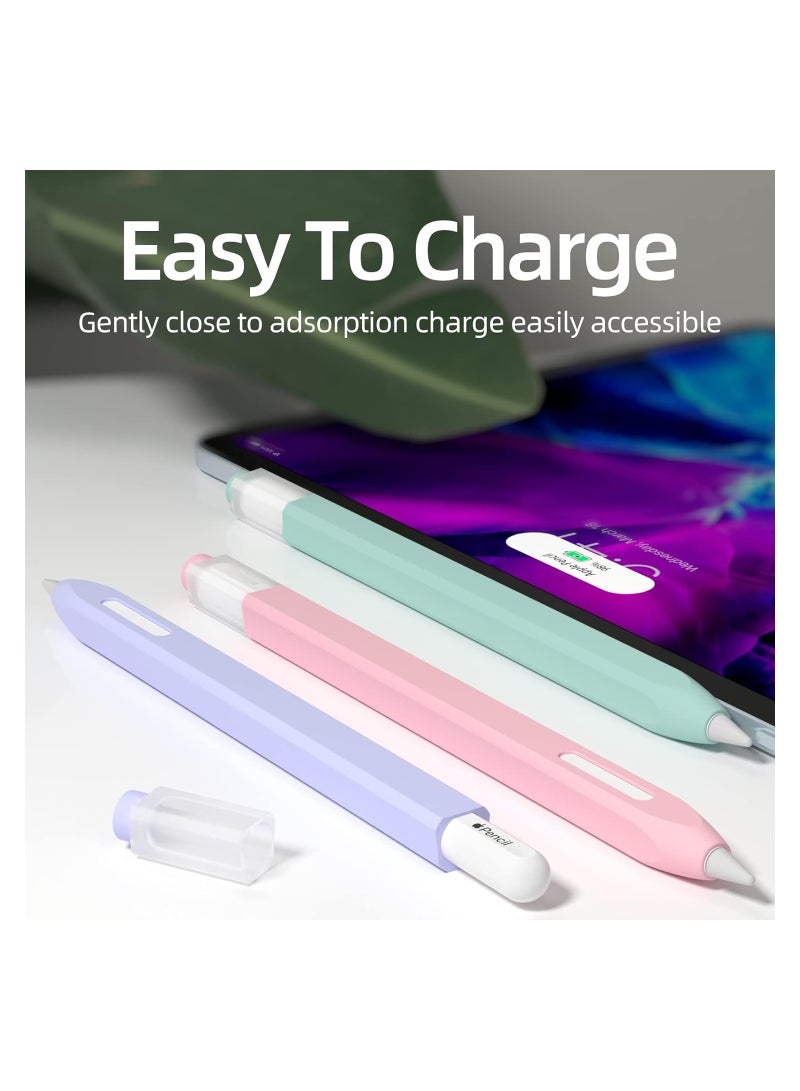 Excefore [عبوة من 3 قطع] حافظة أقلام رصاص من الجيل الثاني من Apple Pencil، تصميم كلاسيكي، حافظة سيليكون متينة، [مع غطاء من 10 رؤوس سيليكون]، لقلم Apple Pencil من الجيل الثاني - Image 5