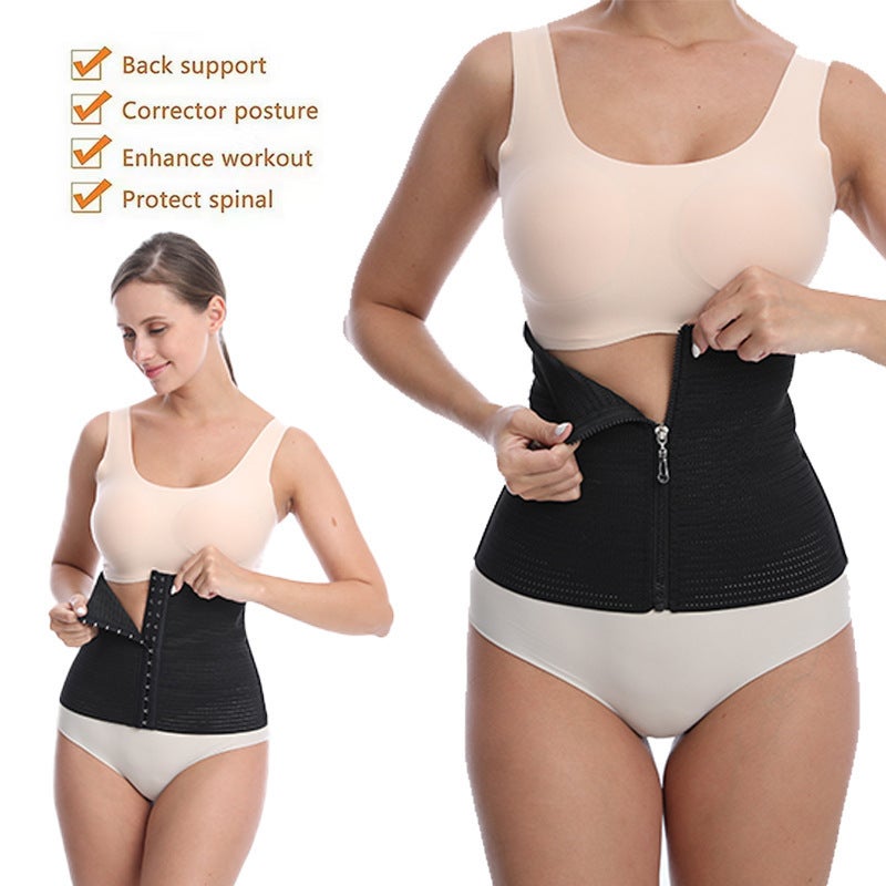 Women's Breathable Mesh Waist Trainer Body Shaper, Tummy Control Belt for Postpartum - Image 1