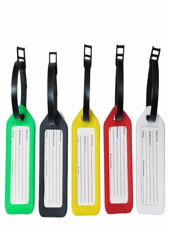 Kidultz Luggage Tags with Premium Strap for Travel suitcases, School Bags, etc..for Easily Identification of Bags (Pack of 5) (Multicolour) - Image 3