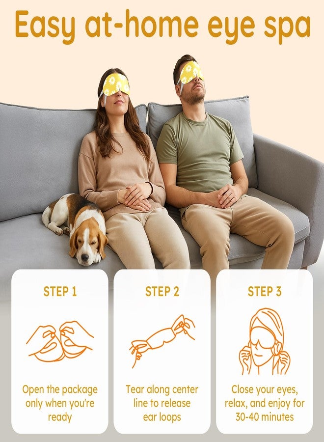BLOOMORA 16 Pack Chamomile Steam Eye Mask for Dryness, Puffiness, Strain & Relaxation, Heated Eye Mask for Sleep & Travel, Self-Heating & Disposable Warm Compress, Travel Essentials, Relaxation Gifts for Women - Image 4