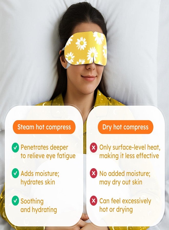 BLOOMORA 16 Pack Chamomile Steam Eye Mask for Dryness, Puffiness, Strain & Relaxation, Heated Eye Mask for Sleep & Travel, Self-Heating & Disposable Warm Compress, Travel Essentials, Relaxation Gifts for Women - Image 5
