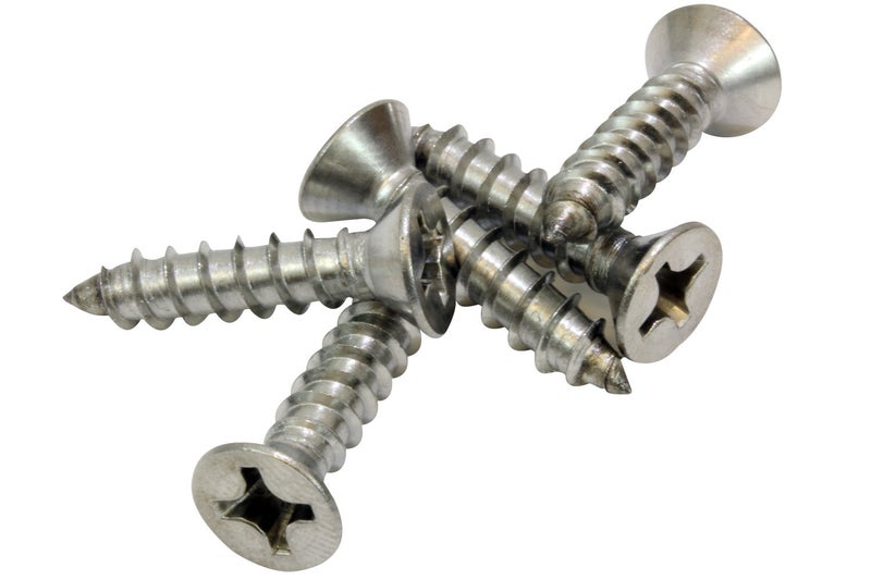 Bolt Dropper #12 X 1-1/2'' Stainless Steel Flat Head Phillips Wood Screw, (25 pc), 18-8 (304) Stainless Steel Sheet Metal Screws - Type A Point, Plain Finish - Image 5
